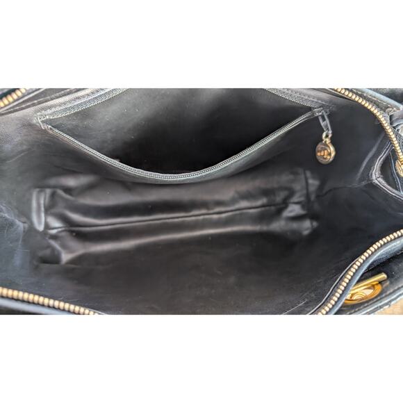 Chanel 24k Black Quilted Lambskin CC Medallion Chain Tote Vintage with COA - Picture 11 of 15
